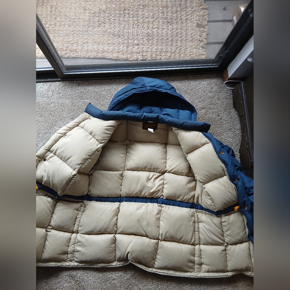 Vintage Eddie Bauer Navy Blue Goose Down Puffer Jacket - Picture 3 of 7